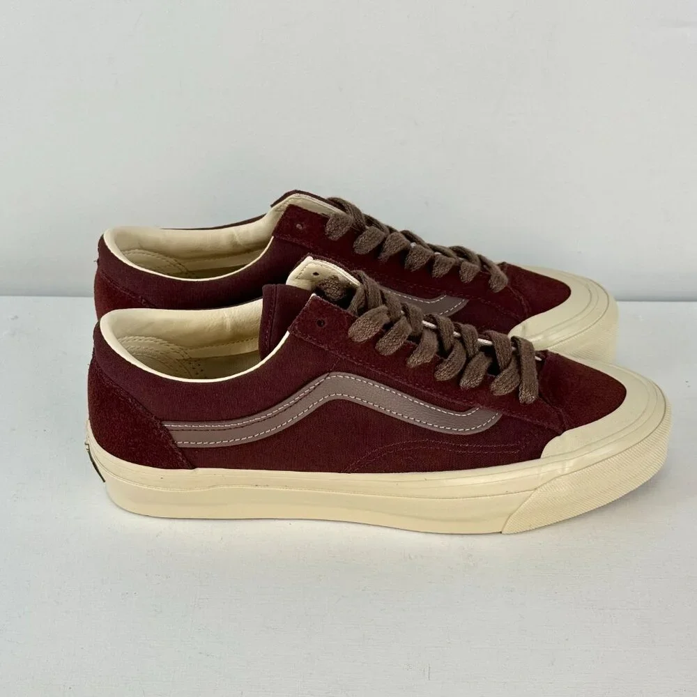 Men's 8, Women's 9.5 - VANS Old Skool Reissue 36 canvas/Suede Brown Sneakers
